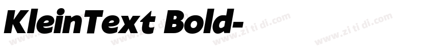 KleinText Bold字体转换